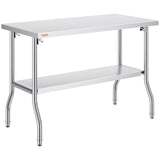 Audio Accessories: VEVOR Commercial Worktable Workstation Folding Commercial Prep Table 1220x610 mm