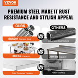 Audio Accessories: VEVOR Commercial Worktable Workstation Folding Commercial Prep Table 1220x610 mm