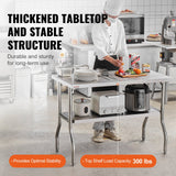 Audio Accessories: VEVOR Commercial Worktable Workstation Folding Commercial Prep Table 1220x610 mm