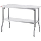 Audio Accessories: VEVOR Commercial Worktable Workstation Folding Commercial Prep Table 1220x610 mm
