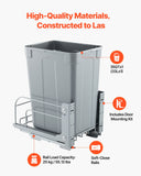 Kitchen & Bathroom DIY: VEVOR Pullout Trash Can for Kitchen Cabinets, Garbage Waste Recycling Bin, Under Mount Waste Container, with Heavy Duty Metal Soft Close Sliding System and Door Kit, for Sink, Under Counter