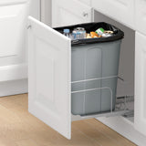Kitchen & Bathroom DIY: VEVOR Pullout Trash Can for Kitchen Cabinets, Garbage Waste Recycling Bin, Under Mount Waste Container, with Heavy Duty Metal Soft Close Sliding System and Door Kit, for Sink, Under Counter