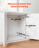 Kitchen & Bathroom DIY: VEVOR Pullout Trash Can for Kitchen Cabinets, 20+10+10L Double Under Sink Garbage Waste Recycling Bin, Under Mount Waste Container, with Heavy Duty Metal Full Extension Sliding System and Handle