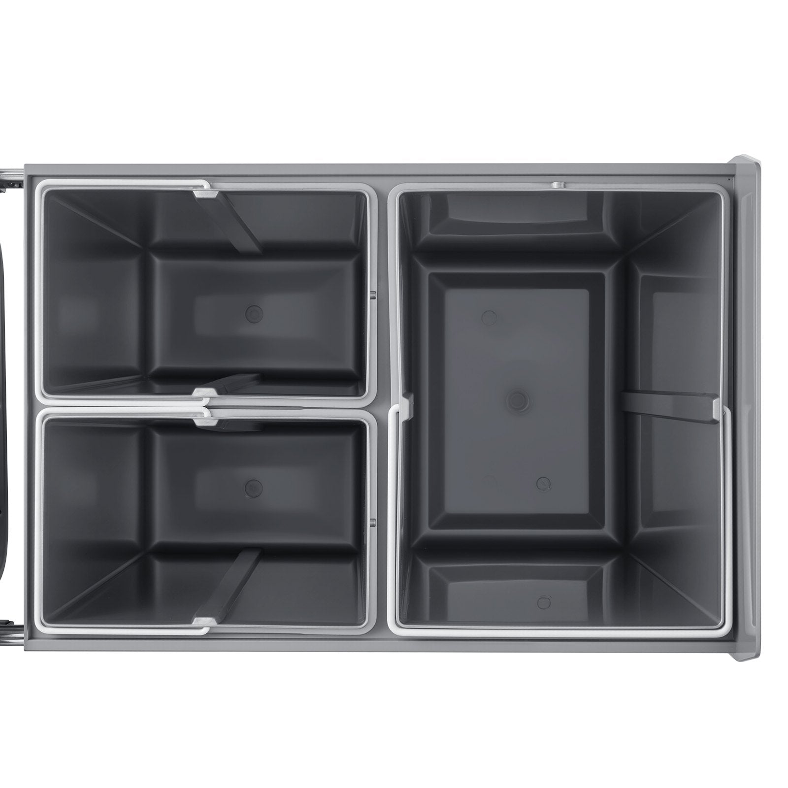 Kitchen & Bathroom DIY: VEVOR Pullout Trash Can for Kitchen Cabinets, 20+10+10L Double Under Sink Garbage Waste Recycling Bin, Under Mount Waste Container, with Heavy Duty Metal Full Extension Sliding System and Handle