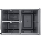 Kitchen & Bathroom DIY: VEVOR Pullout Trash Can for Kitchen Cabinets, 20+10+10L Double Under Sink Garbage Waste Recycling Bin, Under Mount Waste Container, with Heavy Duty Metal Full Extension Sliding System and Handle