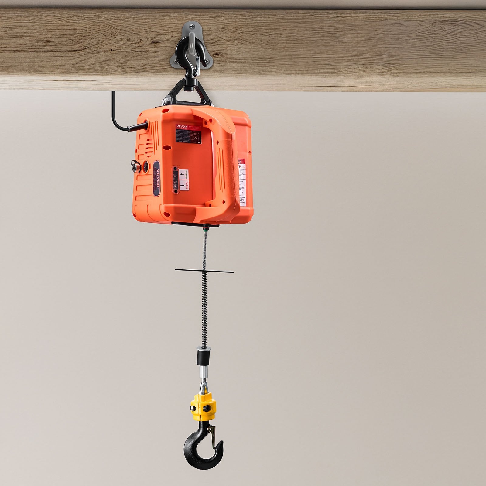 3-in-1 Electric Hoist Winch, 700 kg Capacity, 1500W Portable Power Winch Crane, 7.6 m Lifting Height, 5 m/min with Manual, Wired and Wireless Remote Control for Factory, Warehouss, Garage