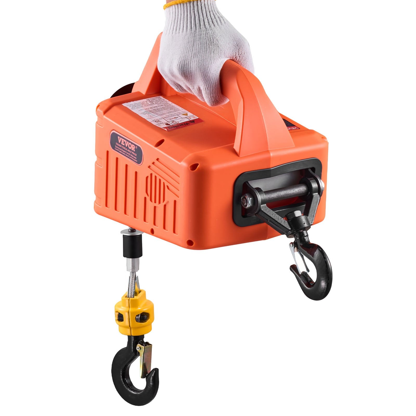 3-in-1 Electric Hoist Winch, 700 kg Capacity, 1500W Portable Power Winch Crane, 7.6 m Lifting Height, 5 m/min with Manual, Wired and Wireless Remote Control for Factory, Warehouss, Garage