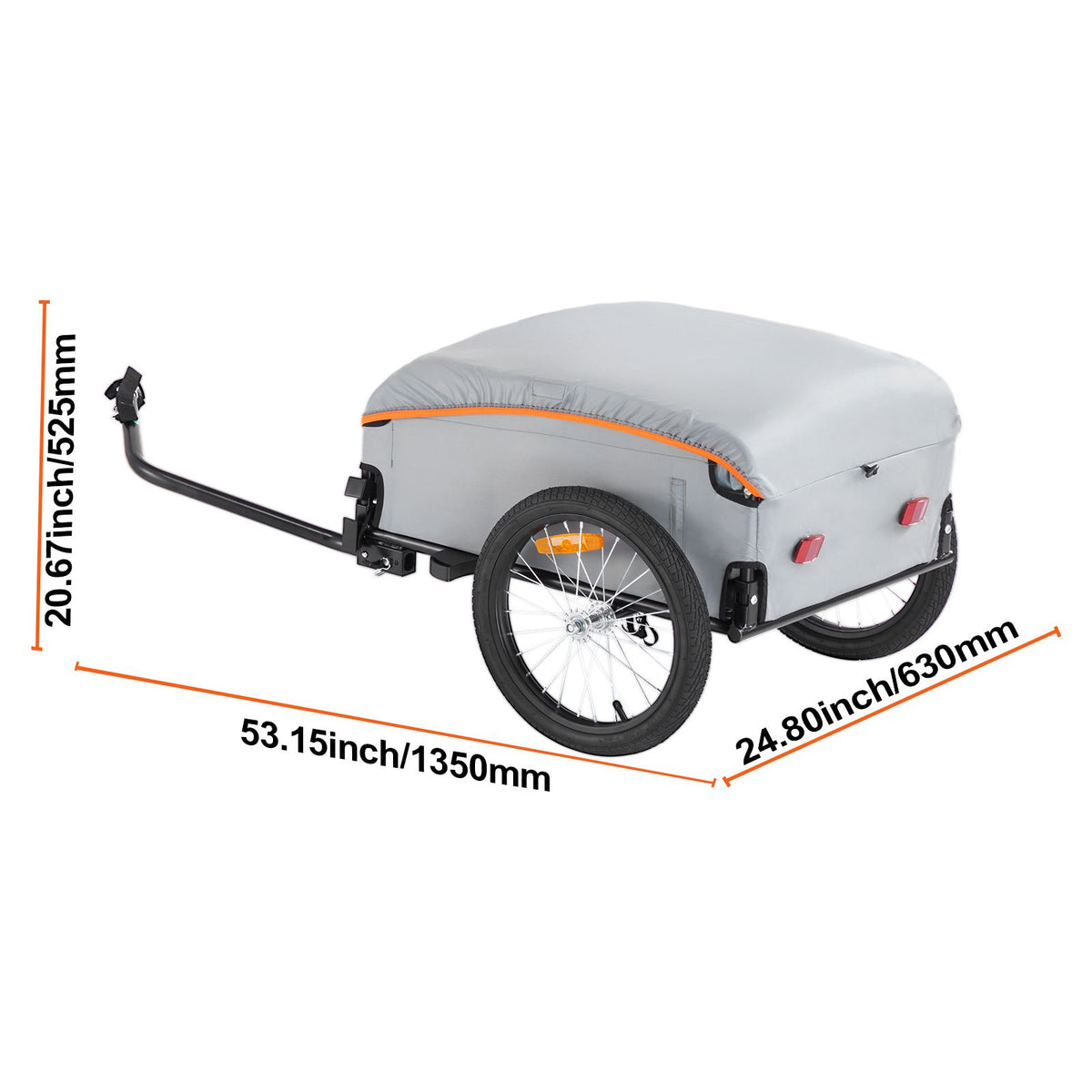 Bike Cargo Trailer, 88/100/160 lbs Load Capacity, Heavy-Duty Bicycle Wagon Cart, Foldable Compact Storage with Universal Hitch