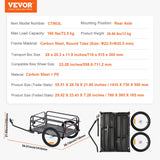 Bicycle Stands & Storage: VEVOR Bike Cargo Trailer, 72.5 kg Load, Heavy-Duty Bicycle Wagon Cart, Foldable Compact Storage & Quick Release with Universal Hitch, 406.4 mm Wheels, Safe Reflectors, Fits 558.8-711.2 mm Bike Wheels