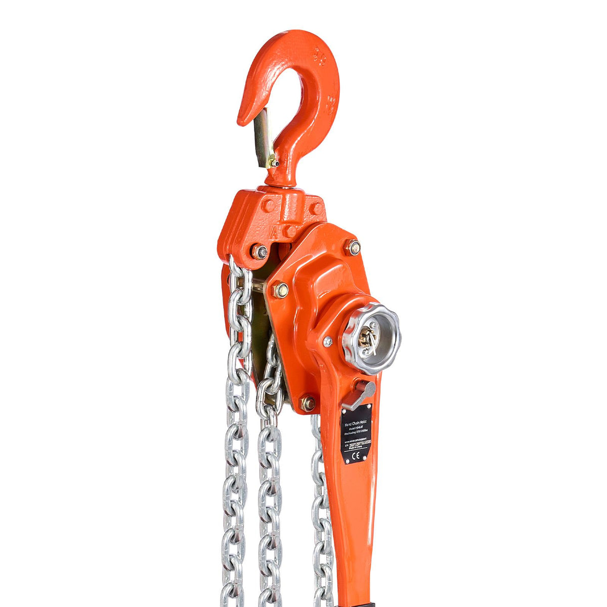 Manual Lever Chain Hoist, 6T 6000KG Capacity Heavy Duty Come Along, 6M Lift G80 Alloy Steel Chain With Dual Pawl Mechanical Brake, 360° Rotating Hooks, for Warehouse Construction Garage
