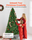 Christmas Trees: VEVOR Christmas Tree, 1.8m Artificial Xmas Tree, Full Holiday Decor Trees with 1250 Branch Tips & Sturdy Metal Base for Home Party Office Decoration