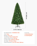 Christmas Trees: VEVOR Christmas Tree, 1.8m Artificial Xmas Tree, Full Holiday Decor Trees with 1250 Branch Tips & Sturdy Metal Base for Home Party Office Decoration