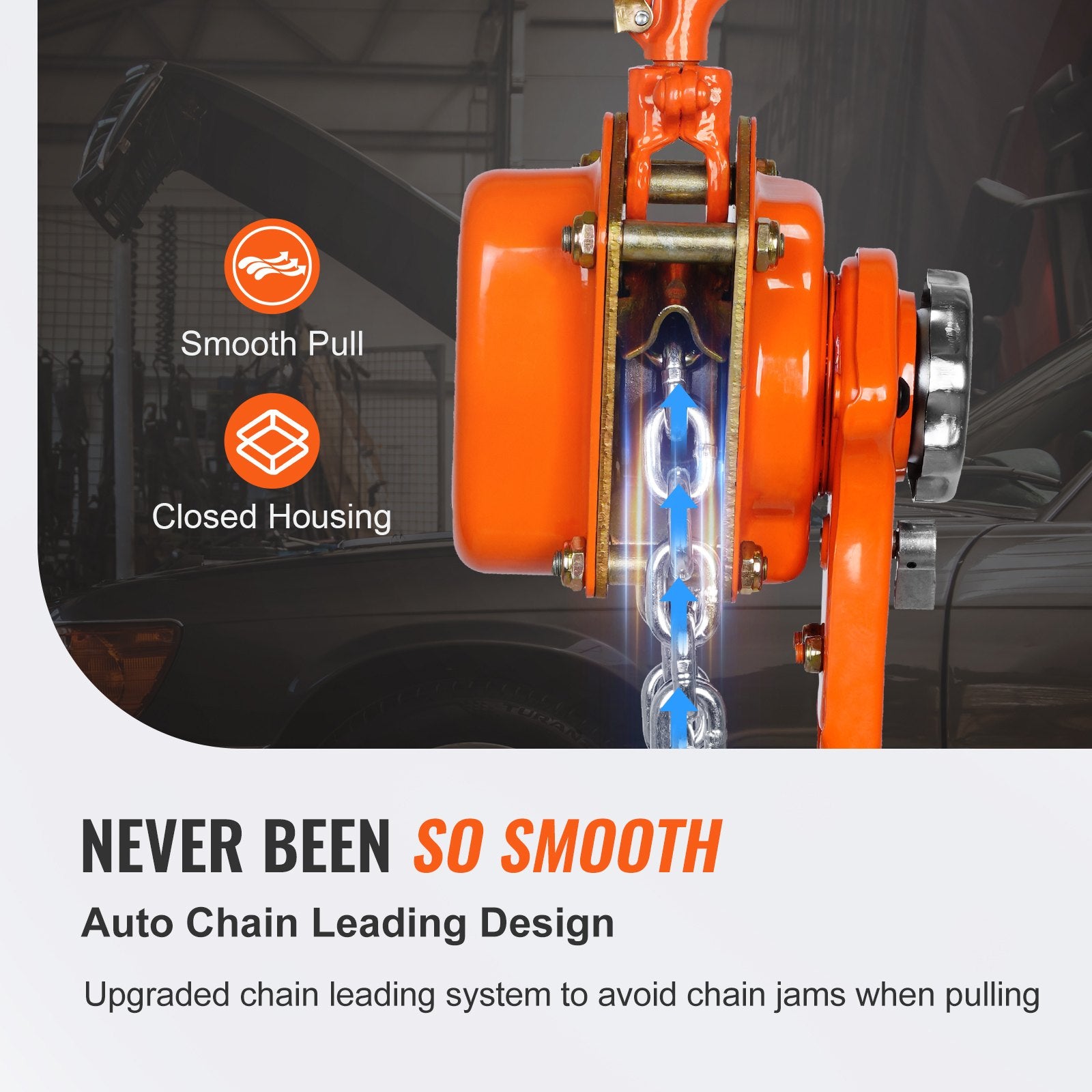 Lifts & Hoists: VEVOR Manual Lever Chain Hoist, 1-1/2 Ton 3300 lbs Capacity 10 FT Come Along, G80 Galvanized Carbon Steel with Weston Double-Pawl Brake,Auto Chain Leading & 360° Rotation Hook, for Garage Factory Dock