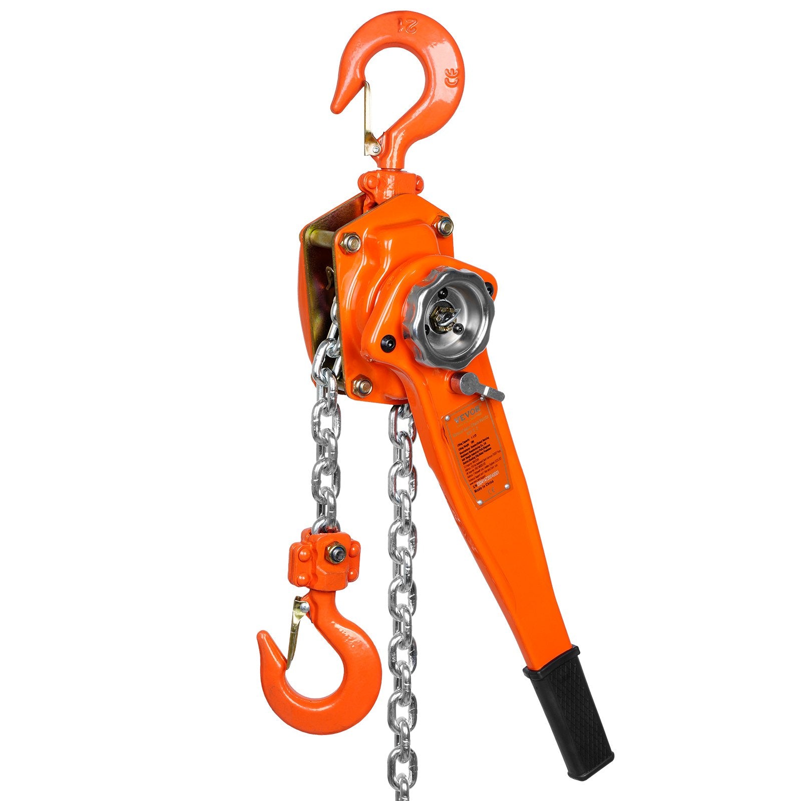 Lifts & Hoists: VEVOR Manual Lever Chain Hoist, 1-1/2 Ton 3300 lbs Capacity 10 FT Come Along, G80 Galvanized Carbon Steel with Weston Double-Pawl Brake,Auto Chain Leading & 360° Rotation Hook, for Garage Factory Dock