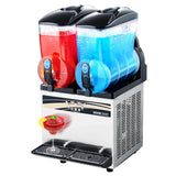 Food Storage: VEVOR Commercial Frozen Drink Maker, 15Lx2 Double Tank Slushy Machine, 120 Cups Stainless Steel Margarita Smoothie Frozen Drink Machine, Slushie Maker for Home Party Restaurants Cafe Bars