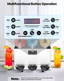 Food Storage: VEVOR Commercial Frozen Drink Maker, 15Lx3 Triple Tank Slushy Machine, 180 Cups Stainless Steel Margarita Smoothie Frozen Drink Machine, Slushie Maker for Home Party Restaurants Cafe Bars