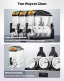 Food Storage: VEVOR Commercial Frozen Drink Maker, 15Lx3 Triple Tank Slushy Machine, 180 Cups Stainless Steel Margarita Smoothie Frozen Drink Machine, Slushie Maker for Home Party Restaurants Cafe Bars