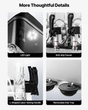 Food Storage: VEVOR Commercial Frozen Drink Maker, 15Lx3 Triple Tank Slushy Machine, 180 Cups Stainless Steel Margarita Smoothie Frozen Drink Machine, Slushie Maker for Home Party Restaurants Cafe Bars