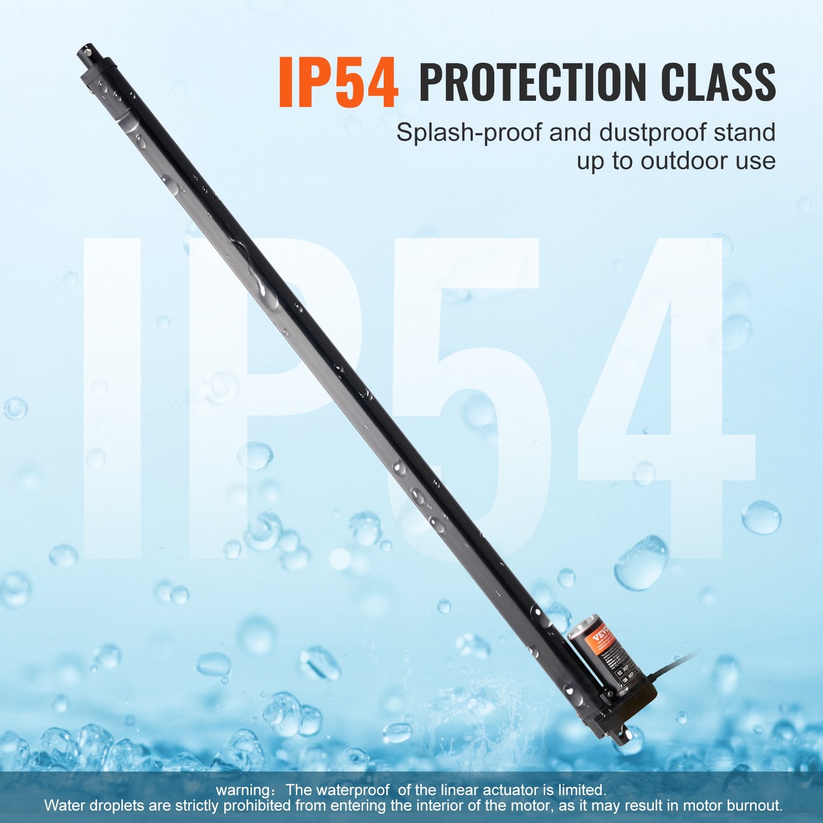 Animal Traps: VEVOR Linear Actuator 12V, 20 Inch High Speed 0.55"/s Linear Actuator, 220lbs/1000N Linear Motion Actuator with Mounting Bracket and IP54 Protection