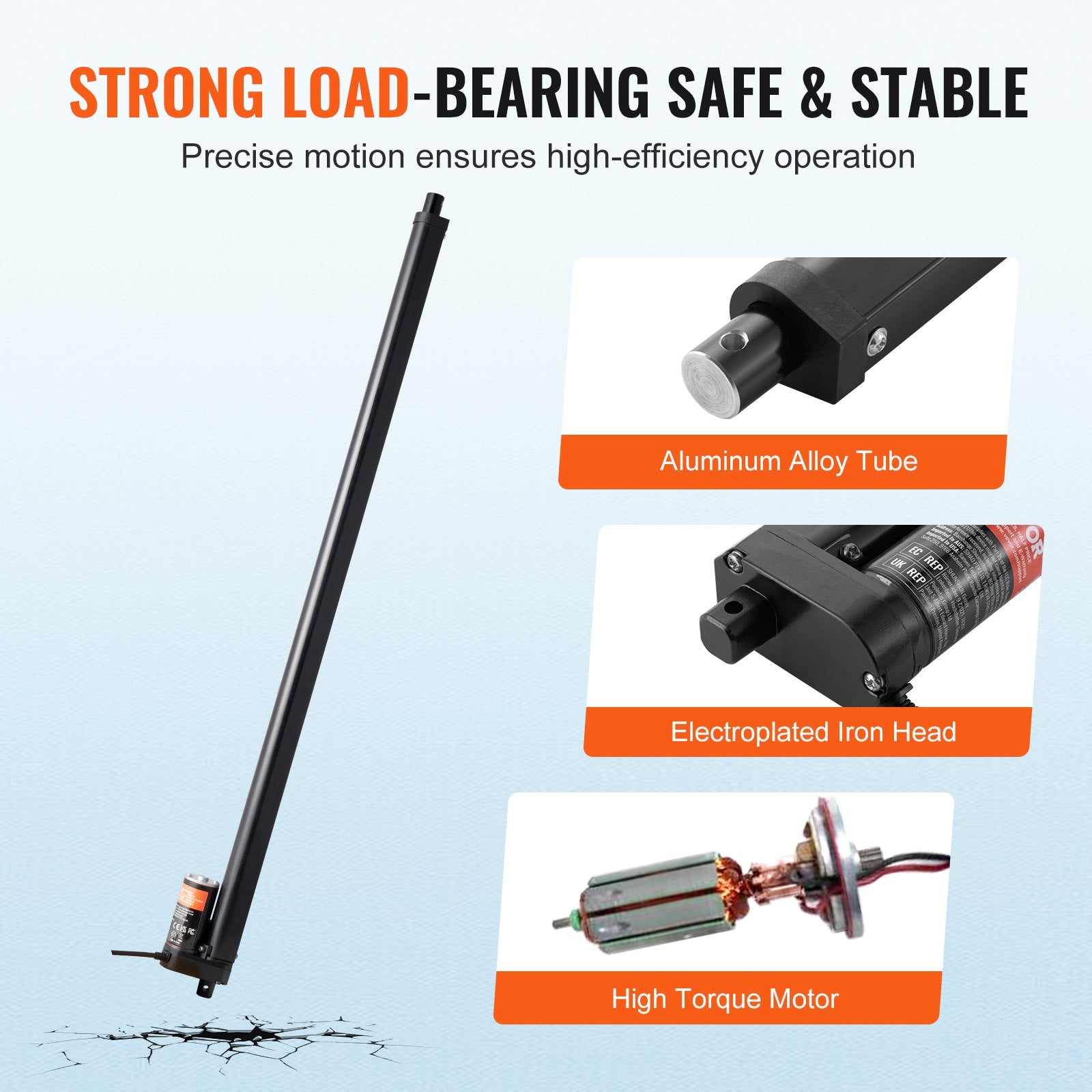 Animal Traps: VEVOR Linear Actuator 12V, 20 Inch High Speed 0.55"/s Linear Actuator, 220lbs/1000N Linear Motion Actuator with Mounting Bracket and IP54 Protection