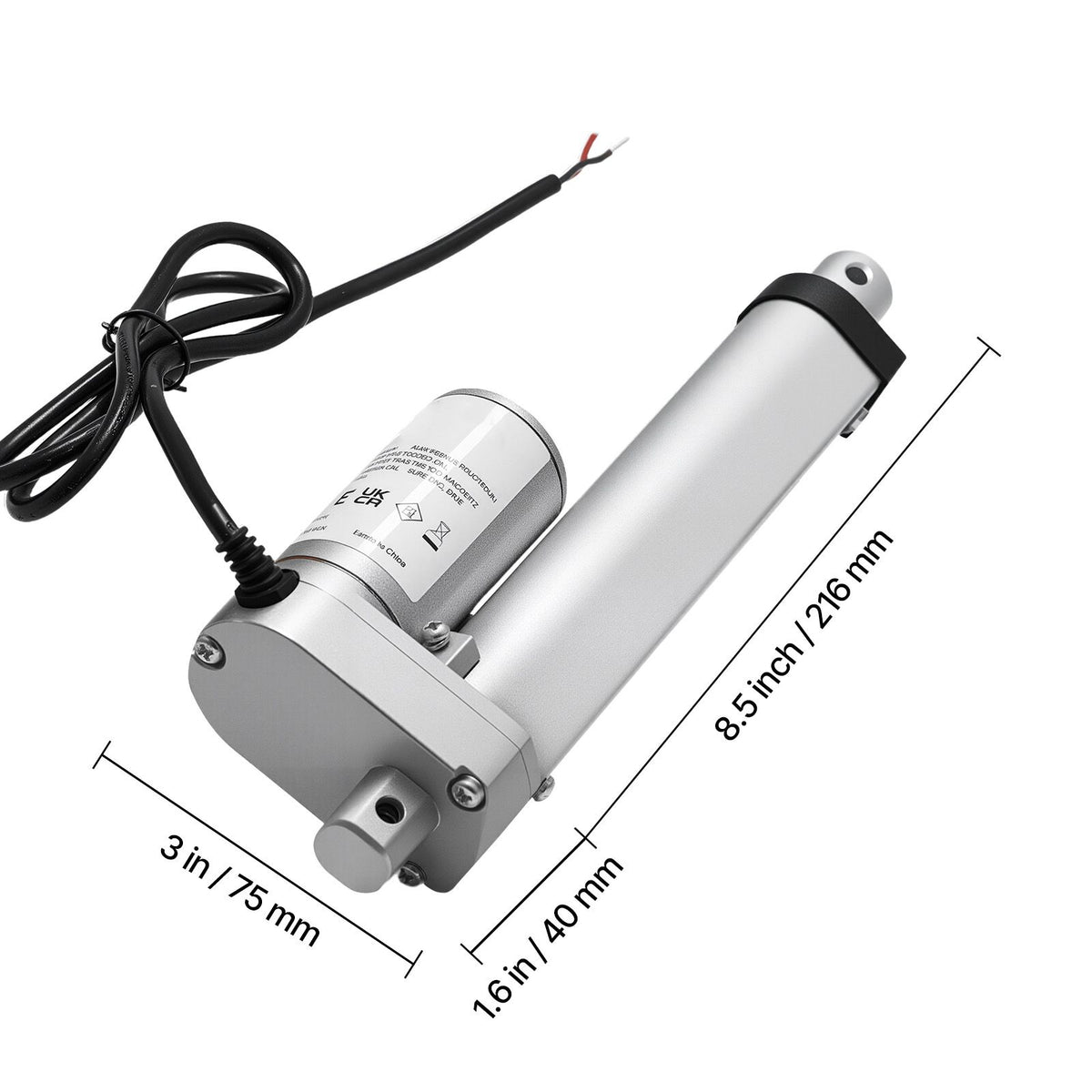 12V Linear Actuator, 101.6mm Stroke 15mm/s High-Speed 1000N Linear Motion Actuator - with IP54 Protection & Mounting Bracket for Lift Desk, Recliner Chairs, Window Door Opener
