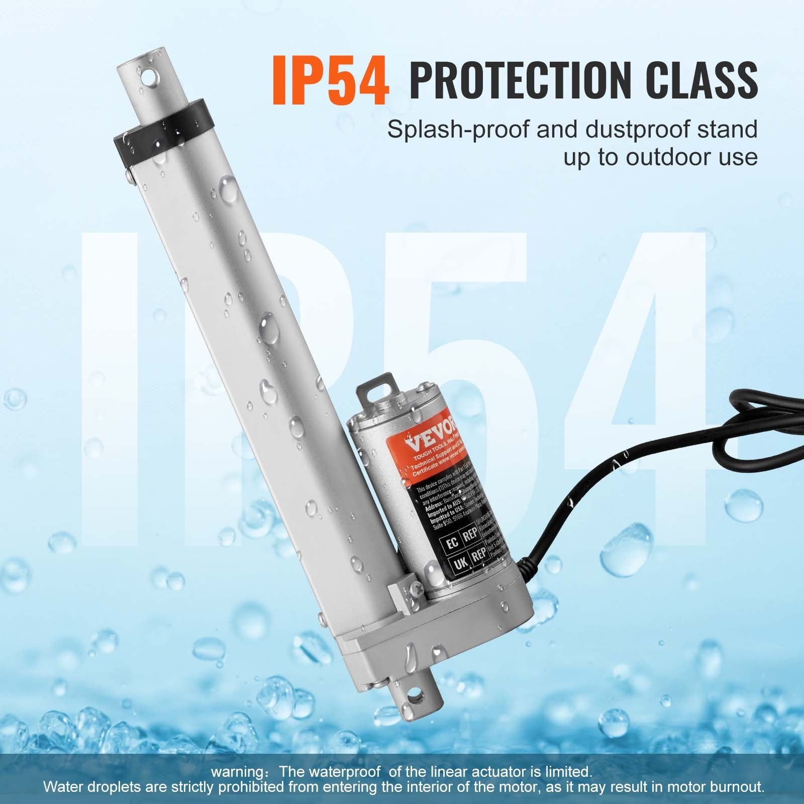 Fuel & Exhaust: VEVOR Linear Actuator 12V 6Inch 0.55"/s High Speed 220lbs/1000N IP54 Protection