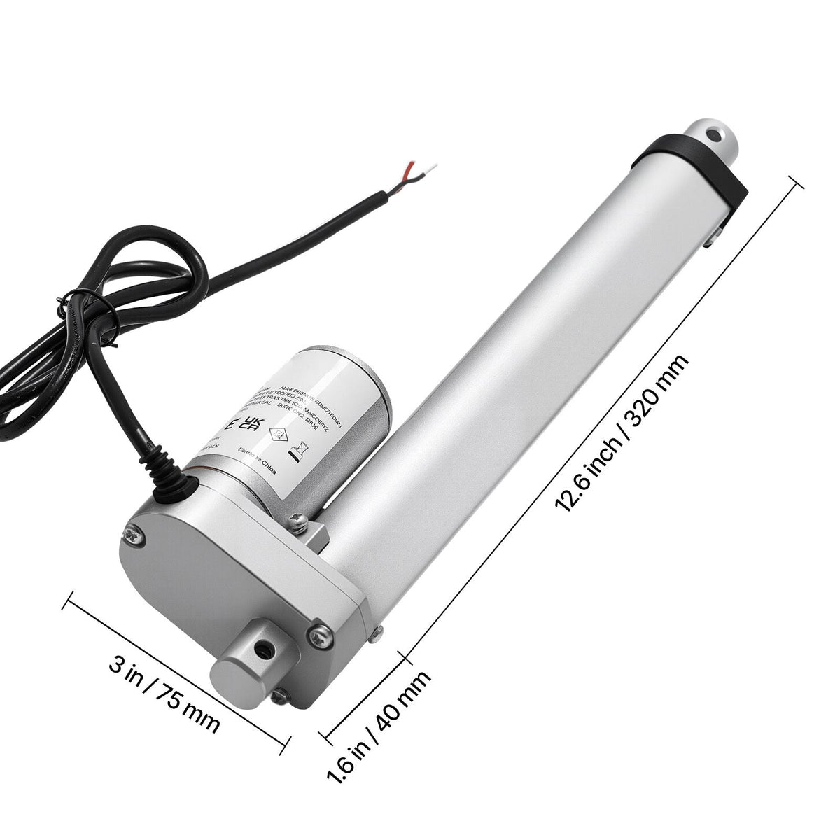 12V Linear Actuator, 203.2mm Stroke 15mm/s High-Speed 1000N Linear Motion Actuator - with IP54 Protection & Mounting Bracket for Lift Desk, Recliner Chairs, Window Door Opener