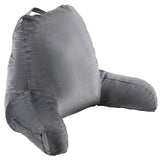 Pillows: VEVOR Reading Pillow, Large Size Bed Pillow with Shredded Memory Foam, Back Pillow with 3 Pockets and Washable Short Velvet Cloth, Top with Handle, for Watching TV, Reading, Gaming, Resting, Grey