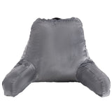 Pillows: VEVOR Reading Pillow, Large Size Bed Pillow with Shredded Memory Foam, Back Pillow with 3 Pockets and Washable Short Velvet Cloth, Top with Handle, for Watching TV, Reading, Gaming, Resting, Grey