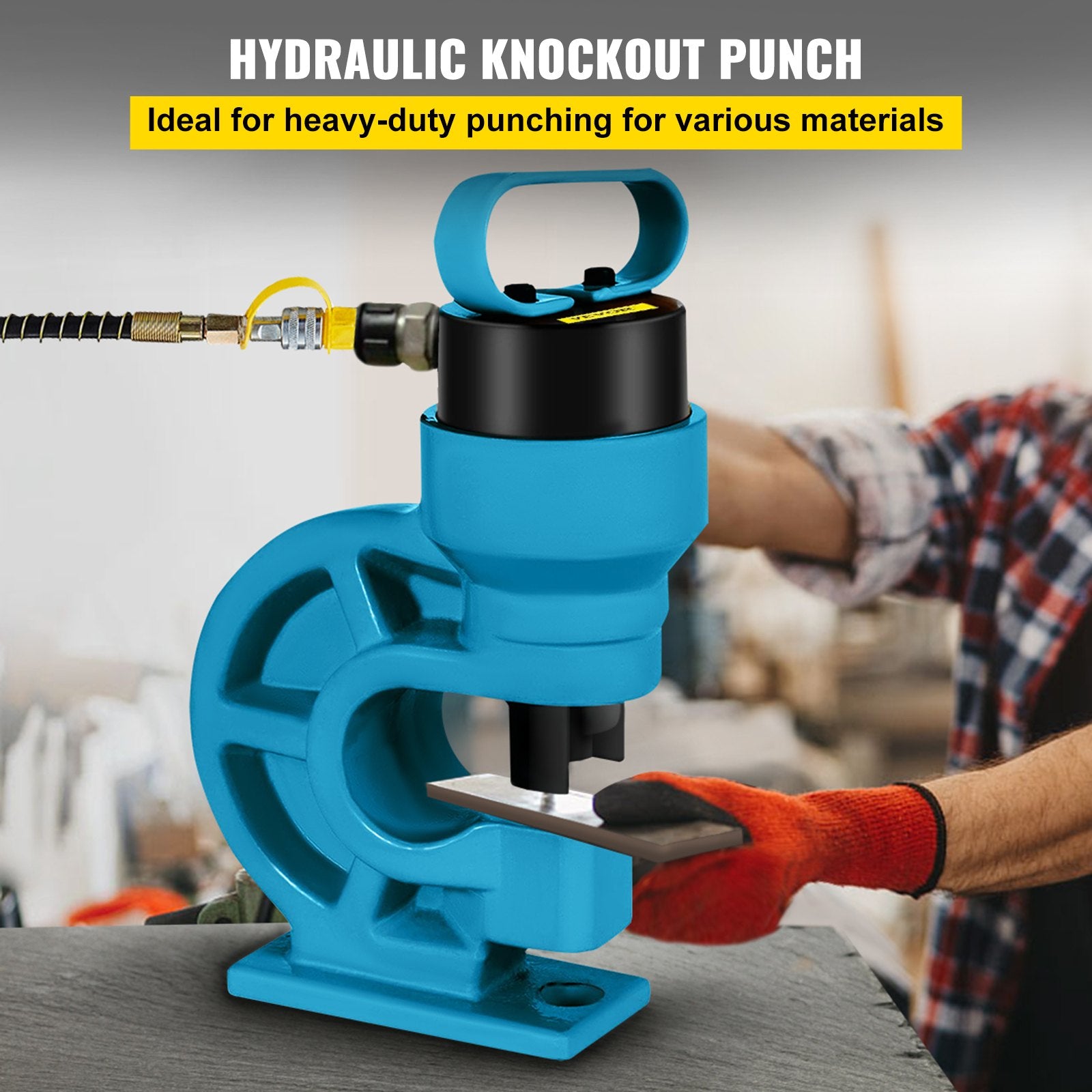 Building Materials: VEVOR CH-60 Hydraulic Hole Punching Tool 31T Hole Digger Force Puncher Smooth Hole Puncher for Iron Plate Copper Bar Aluminum Stainless Steel