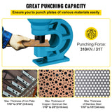 Building Materials: VEVOR CH-60 Hydraulic Hole Punching Tool 31T Hole Digger Force Puncher Smooth Hole Puncher for Iron Plate Copper Bar Aluminum Stainless Steel