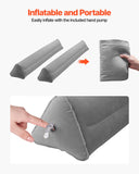 Restraints: VEVOR Bed Bumper for Toddlers, 47.4-inch Inflatable Bed Guard Rail with Hand Pump, Non-Slip Flocking Toddler Bedrail Bumper for Twin, Full, Queen & King Beds, Lightweight and Portable (2 Packs)