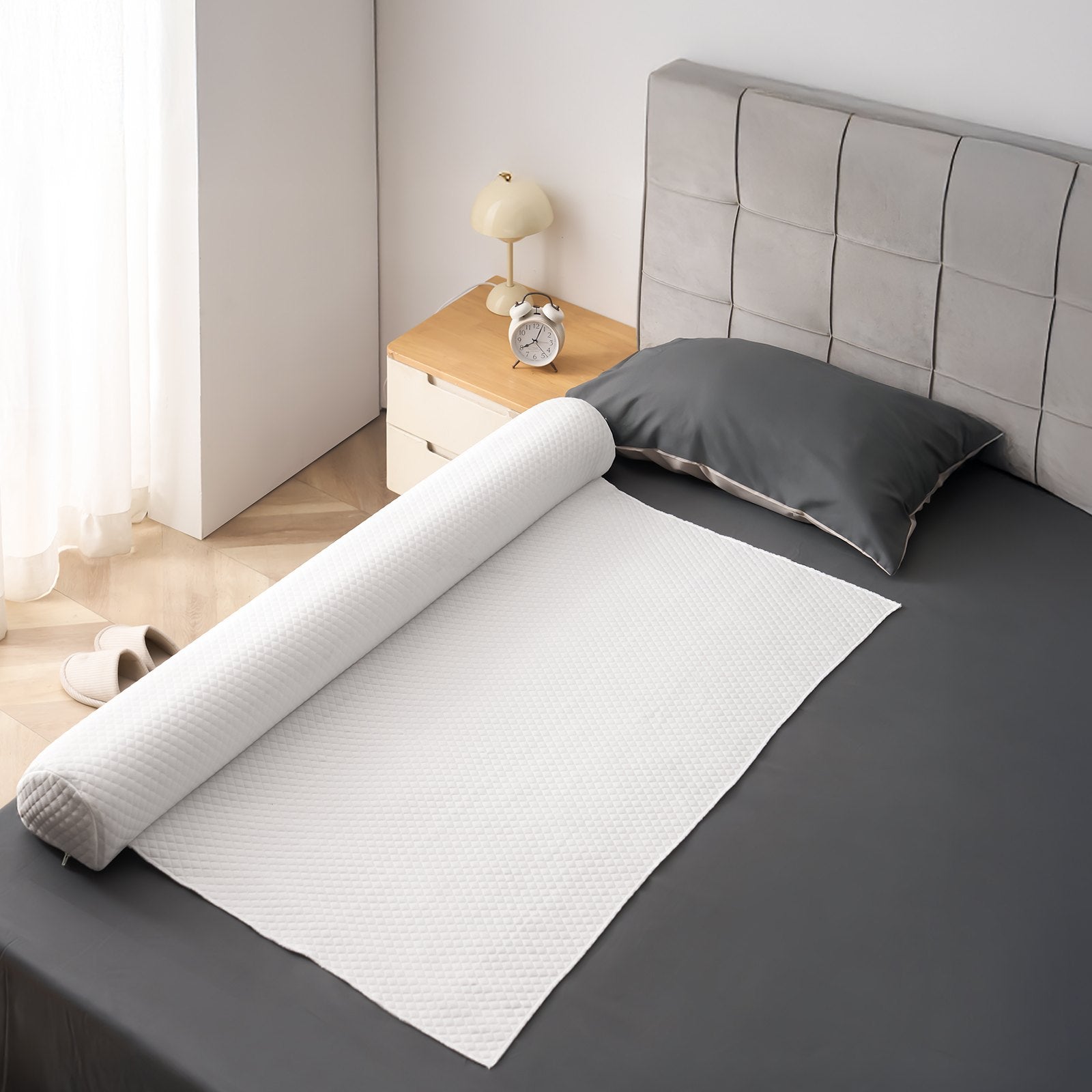 Restraints: VEVOR Bed Bumper for Toddlers, 52-inch Inflatable Bed Guard Rail with Safety Flap, 2-Pack Toddler Bedrail Bumpers with Non-Slip Bottom & Machine-Washable Cover for Twin, Full, Queen and King Beds
