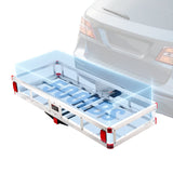 Cleaning & Care: VEVOR 49.4 x 22.4 x 7.1 in Hitch Cargo Carrier, 500lb Capacity Trailer Hitch Mount Aluminum Cargo Basket, Luggage Carrier Rack Fits 2" Hitch Receiver for SUV Truck Pickup Camping