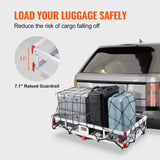 Cleaning & Care: VEVOR 49.4 x 22.4 x 7.1 in Hitch Cargo Carrier, 500lb Capacity Trailer Hitch Mount Aluminum Cargo Basket, Luggage Carrier Rack Fits 2" Hitch Receiver for SUV Truck Pickup Camping