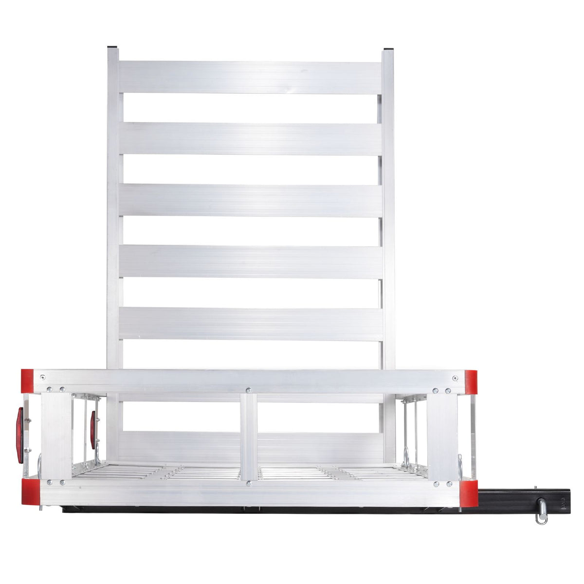 50 x 29.5 x 8.7 in Hitch Cargo Carrier, 500lb Capacity Trailer Hitch Mount Aluminum Cargo Basket with Folding Ramp, Luggage Carrier Rack Fits 2" Hitch Receiver for SUV Truck Pickup Camping