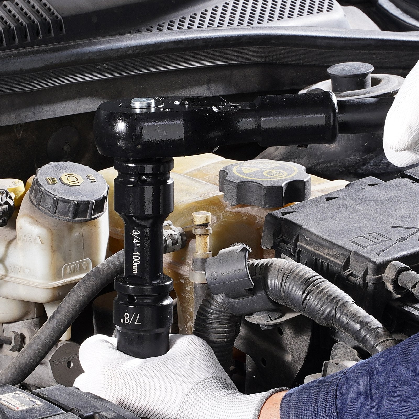 Automotive Repair & Speciality Tools: Impact Socket Set 3/4 Inches 27 Piece SAE 7/8 to 2 Inches and Metric 22 to 50 mm