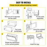 Beds & Bed Frames: VEVOR DIY Murphy Bed Springs Mechanism Hardware Kit Horizontal for Twin Size Bed