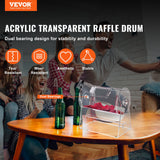 Board Games: VEVOR Acrylic Raffle Drum, Holds 2500 Tickets or 100 Raffle Balls, Professional Raffle Ticket Spinning Cage with 2 Keys, Transparent Lottery Spinning Drawing, Raffle Ticket Box for Lottery Games Bingo
