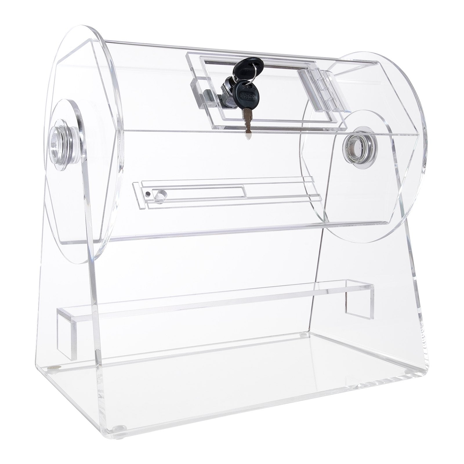 Board Games: VEVOR Acrylic Raffle Drum, Holds 2500 Tickets or 100 Raffle Balls, Professional Raffle Ticket Spinning Cage with 2 Keys, Transparent Lottery Spinning Drawing, Raffle Ticket Box for Lottery Games Bingo