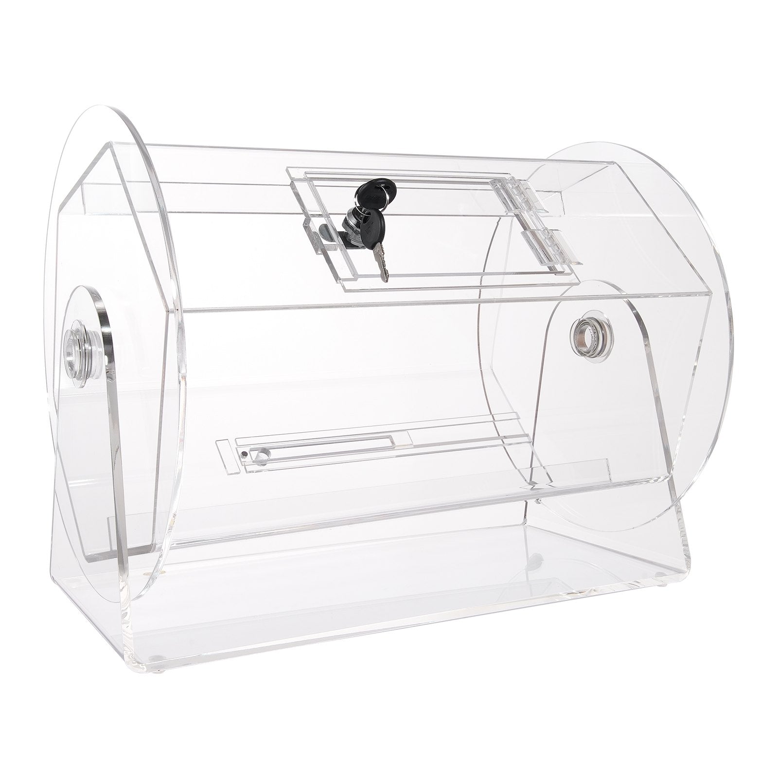 Card Games: VEVOR Acrylic Raffle Drum, Holds 5000 Tickets or 200 Raffle Balls, Professional Raffle Ticket Spinning Cage with 2 Keys, Transparent Lottery Spinning Drawing, Raffle Ticket Box for Lottery Games Bingo