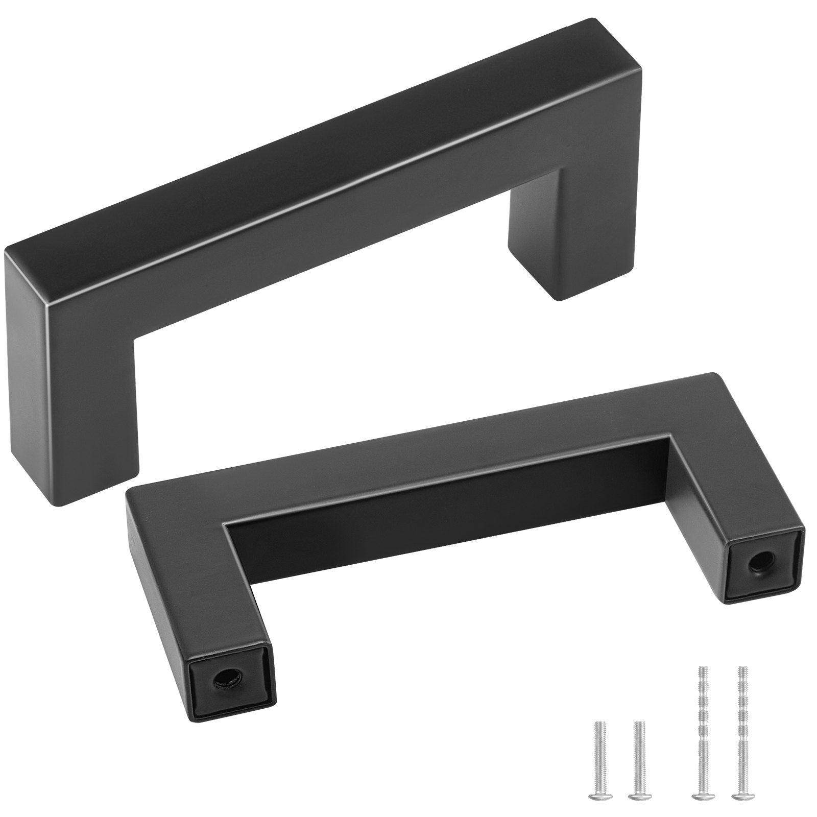 Kitchen & Bathroom DIY: VEVOR 10 Pack Cabinet Pulls, 3in / 76mm Center to Center Slim Square Kitchen Cabinet Drawer, Stainless Steel Modern Kitchen Cupboard Door Handles for Kitchen Bathroom Bar Hardware Matte Black