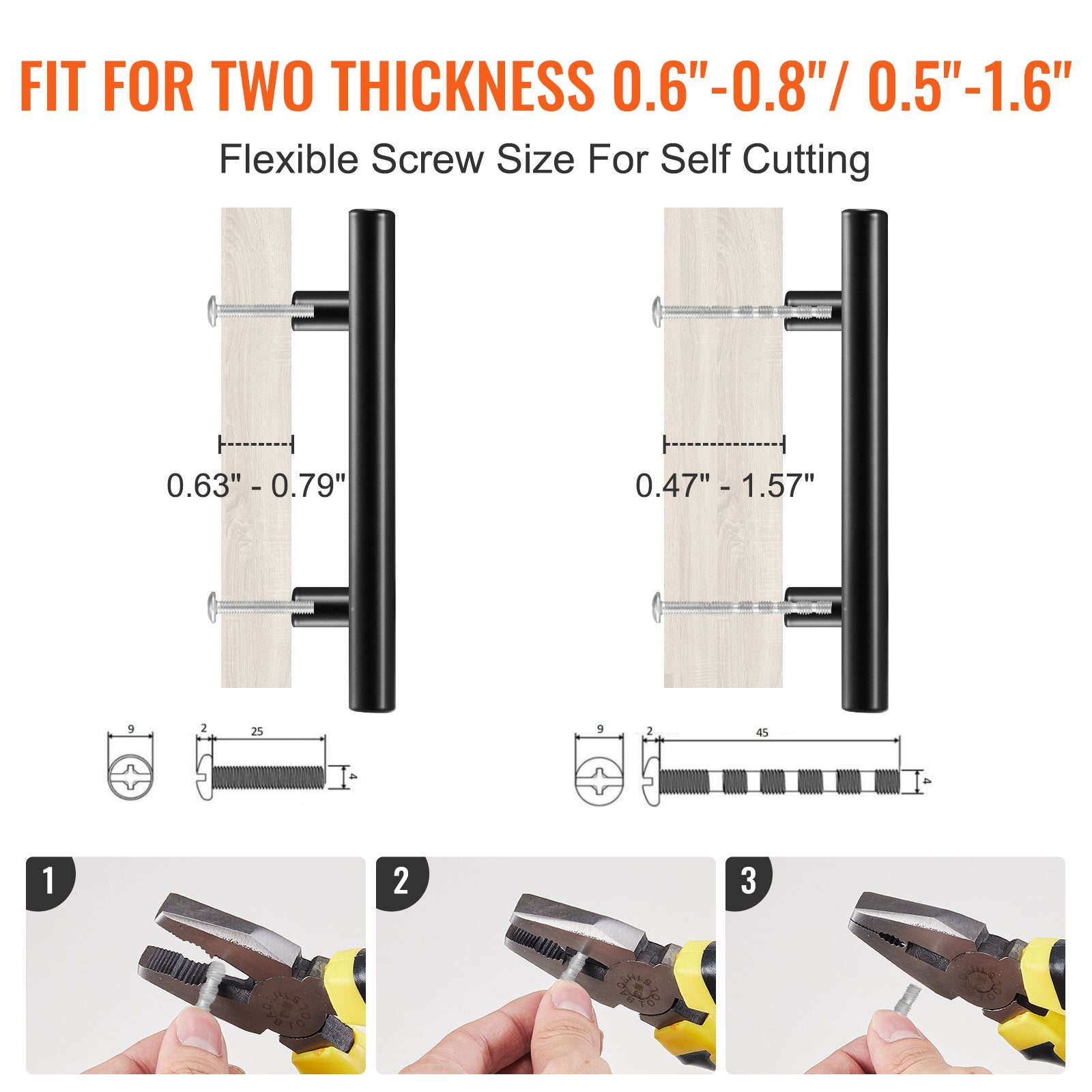 Kitchen & Bathroom DIY: VEVOR 30 Pack Cabinet Pulls, 3in / 76mm Center to Center Slim Kitchen Cabinet Drawer, Stainless Steel Modern Kitchen Cupboard Door Handles for Kitchen Bathroom Bar Hardware Matte Black