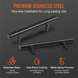 Kitchen & Bathroom DIY: VEVOR 30 Pack Cabinet Pulls, 3in / 76mm Center to Center Slim Kitchen Cabinet Drawer, Stainless Steel Modern Kitchen Cupboard Door Handles for Kitchen Bathroom Bar Hardware Matte Black
