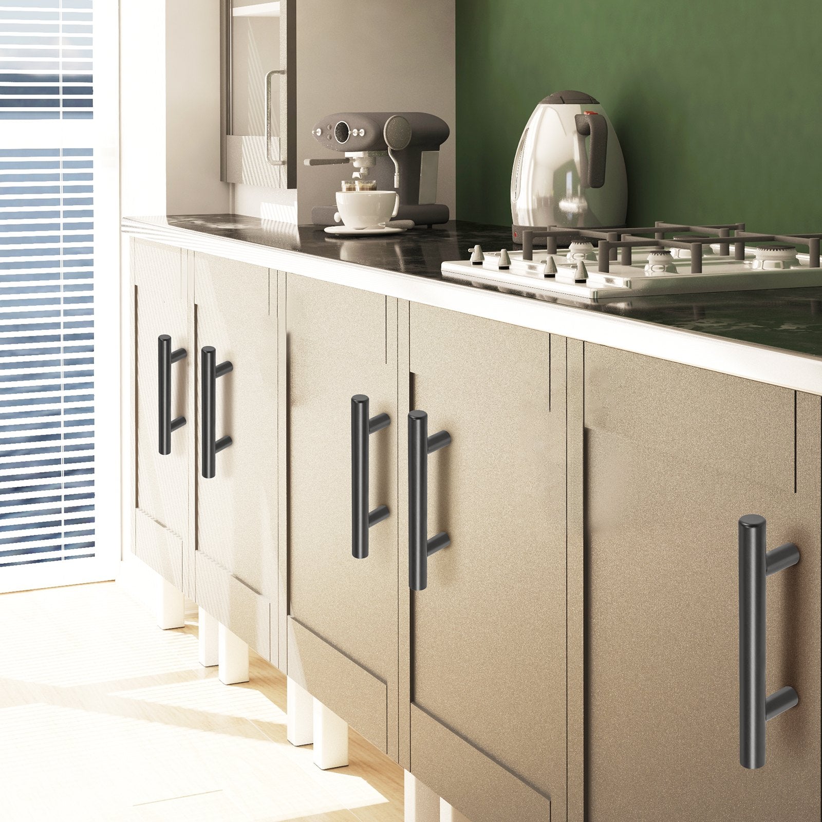Kitchen & Bathroom DIY: VEVOR 30 Pack Cabinet Pulls, 3in / 76mm Center to Center Slim Kitchen Cabinet Drawer, Stainless Steel Modern Kitchen Cupboard Door Handles for Kitchen Bathroom Bar Hardware Matte Black