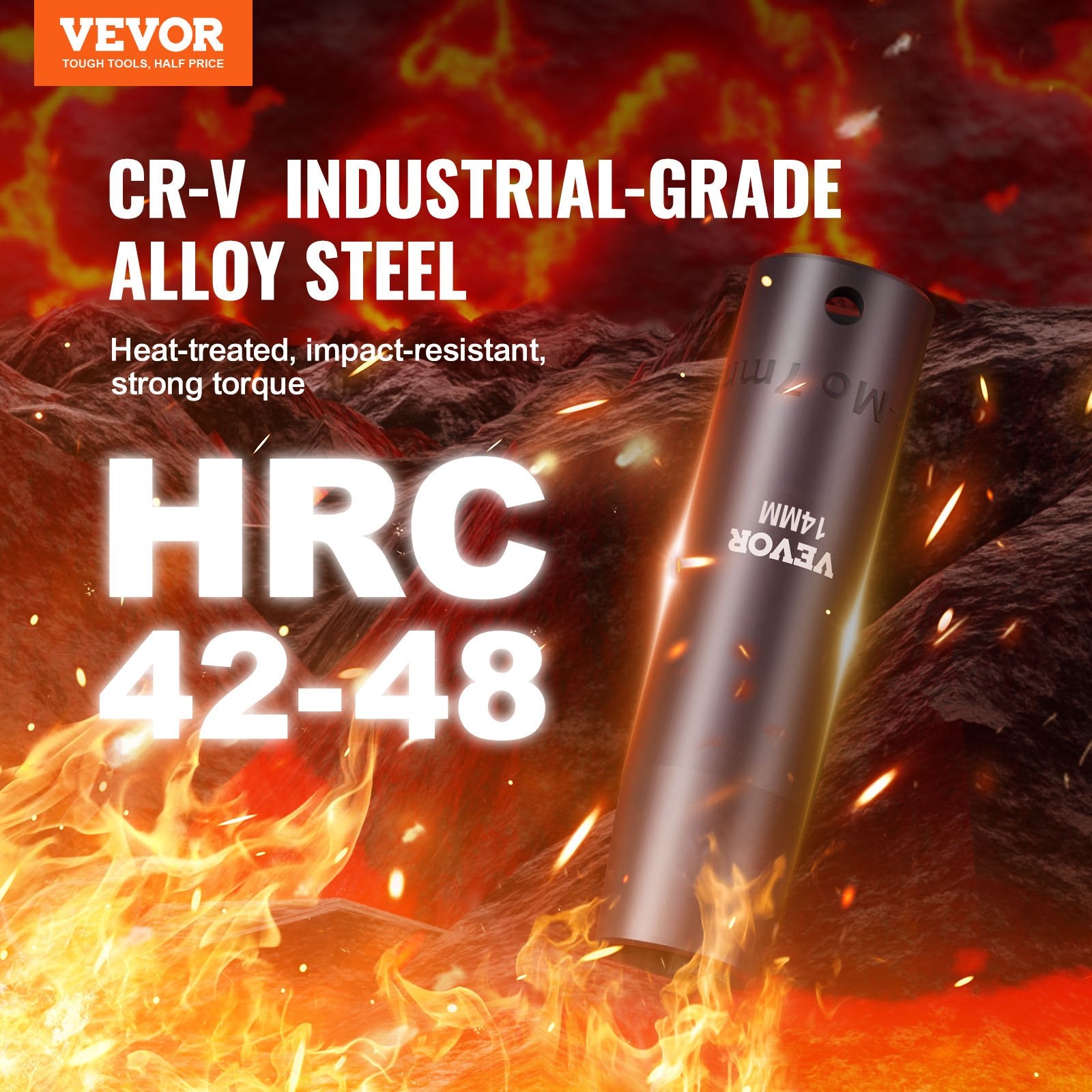 Work Safety Protective Equipment: VEVOR 3/8" Drive Impact Socket Set, 48 Piece Socket Set SAE （5/16" -3/4"） & Metric （8-22mm）6 Point Cr-V Drive Extension Bar Universal Joint & Power Drill Adapter Includes Storage Case