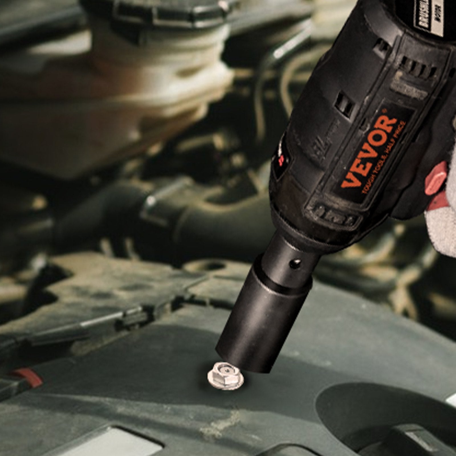 Work Safety Protective Equipment: VEVOR 3/8" Drive Impact Socket Set, 48 Piece Socket Set SAE （5/16" -3/4"） & Metric （8-22mm）6 Point Cr-V Drive Extension Bar Universal Joint & Power Drill Adapter Includes Storage Case
