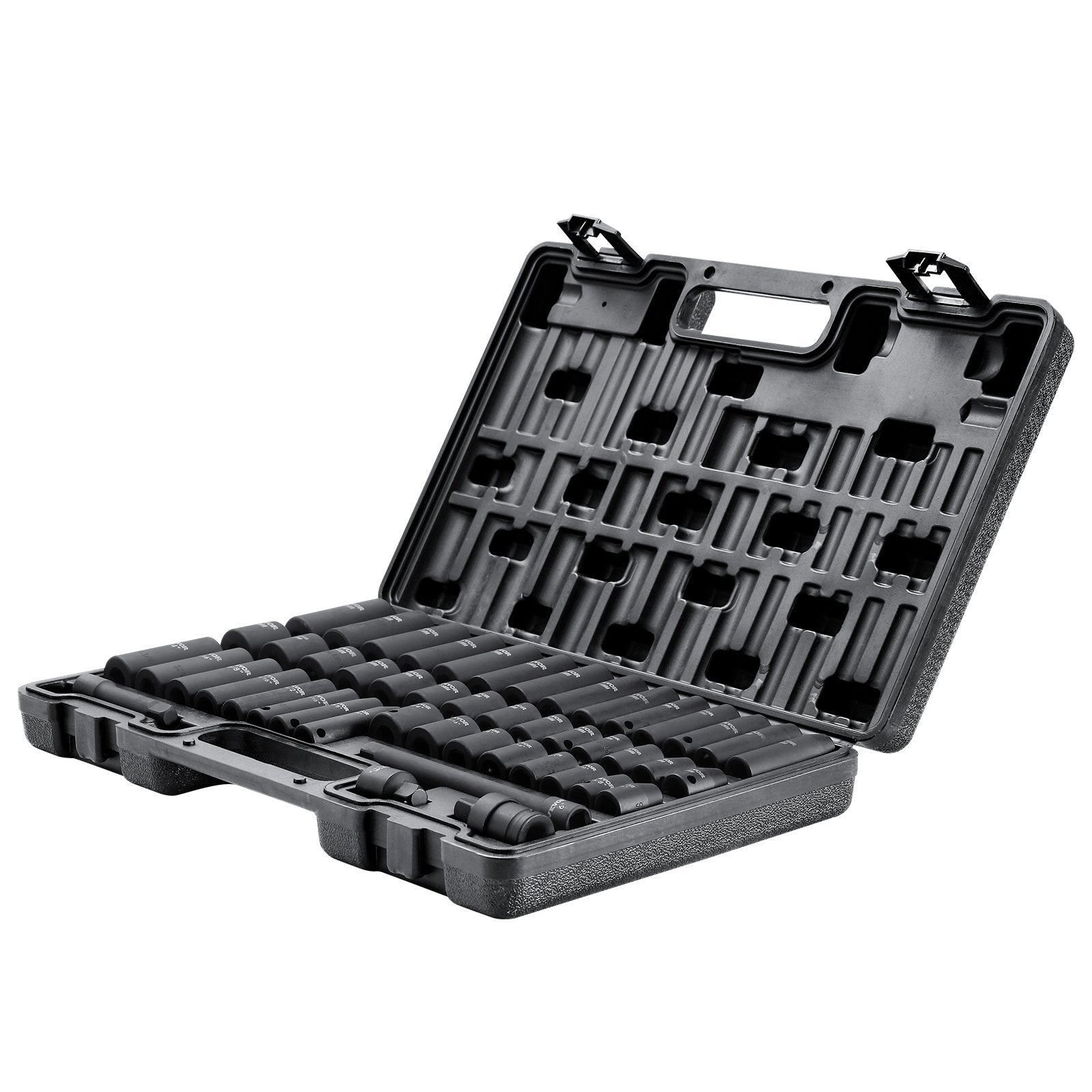 Work Safety Protective Equipment: VEVOR 3/8" Drive Impact Socket Set, 48 Piece Socket Set SAE （5/16" -3/4"） & Metric （8-22mm）6 Point Cr-V Drive Extension Bar Universal Joint & Power Drill Adapter Includes Storage Case