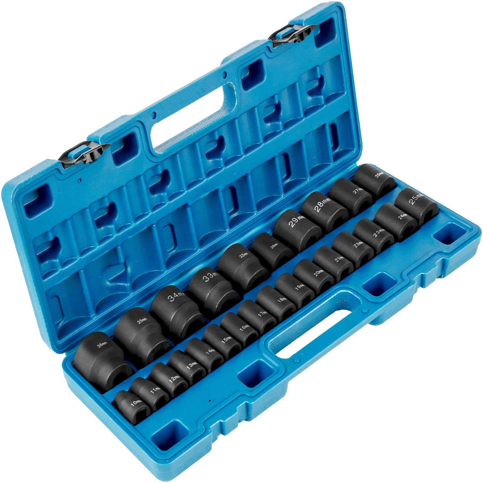 Tool Sockets: VEVOR Impact Sockets Set 1/2 Inch Drive 26PCS Standard Length Impact Set 6-Point