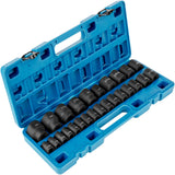 Tool Sockets: VEVOR Impact Sockets Set 1/2 Inch Drive 26PCS Standard Length Impact Set 6-Point